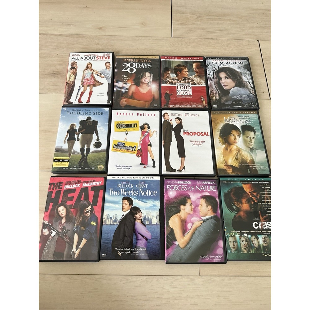 12 Sandra Bullock DVD's - The Heat, The Blind Side, The Proposal, Plus Many More